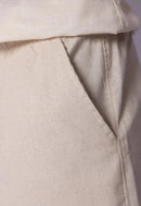Shorts de Linho Masculino Bege