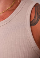 Camiseta Regata Americana Masculina Bege