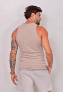 Camiseta Regata Americana Masculina Bege