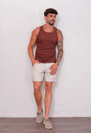 Camiseta Regata Americana Masculina Marrom