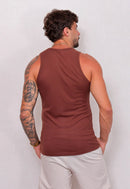 Camiseta Regata Americana Masculina Marrom